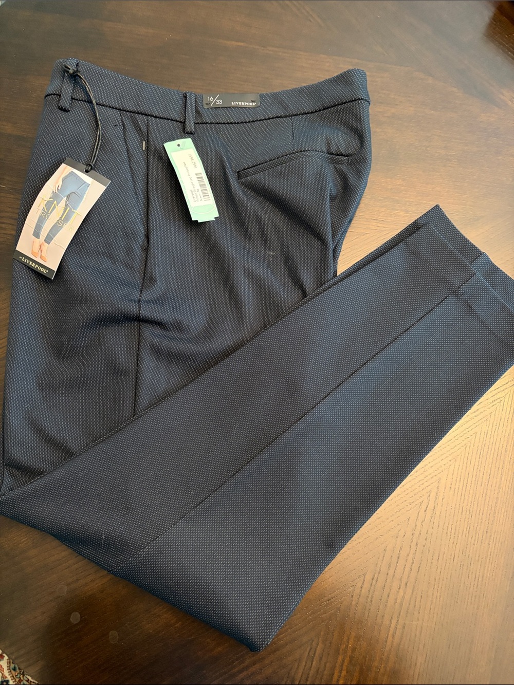 Liverpool Women’s Navy Renee Straight Leg Dress Pants size 16 NWT